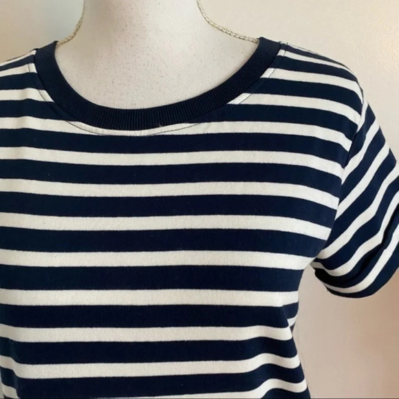 Jacqueline De Yong • NWT Navy Striped Sky Captain Dress - Picture 2 of 7